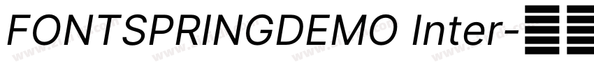 FONTSPRINGDEMO Inter字体转换